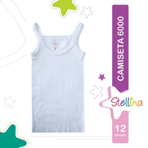 Camiseta Stellina Bebe 6000 T12M Blc
