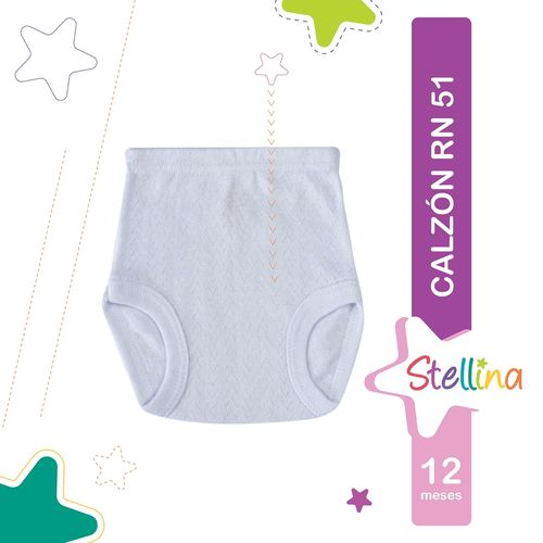 Calzon Stellina Bebe Rn 51 T12M Blc