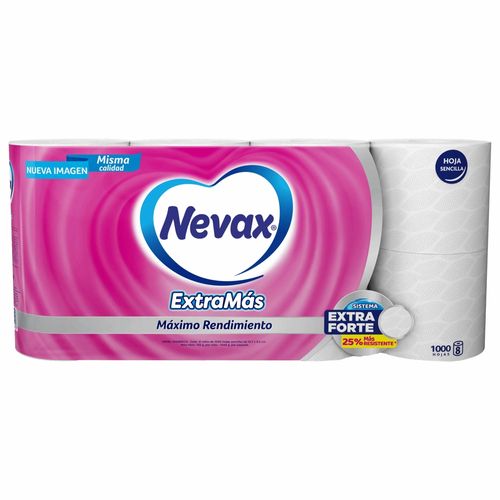Papel Higiénico Nevax Extramás -  8 Rollos