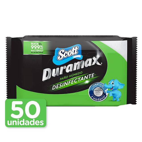 Toallas Húmedas Scott Duramax Antibacterial - 50 Unidades