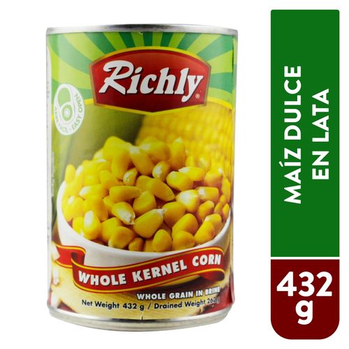 Maíz Richly Dulce Entero Lata - 262g