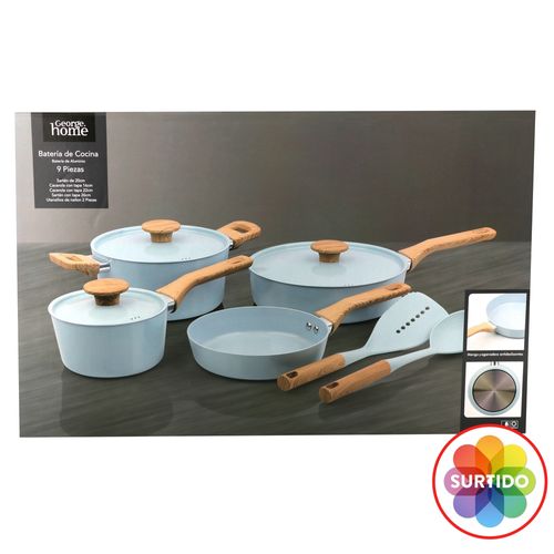 Batería de cocina George Home surtido -9 pzas