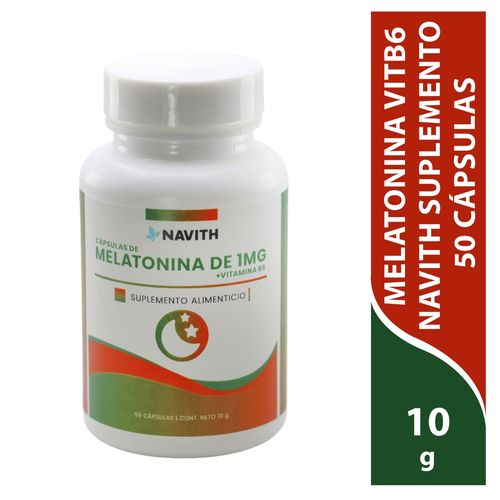 Melatonina 1MG NAVITH +Vitamina B6 50 Capsulas