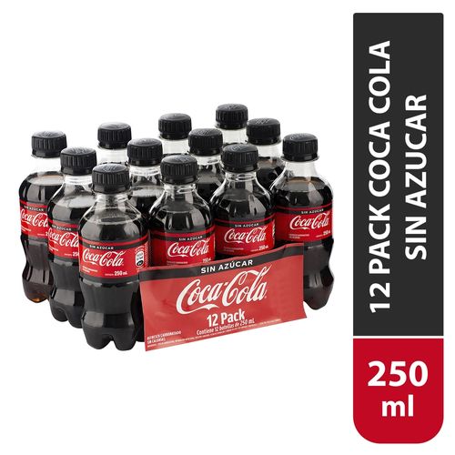 Gaseosa Coca-Cola Sin Azúcar 12 Pack - 250ml