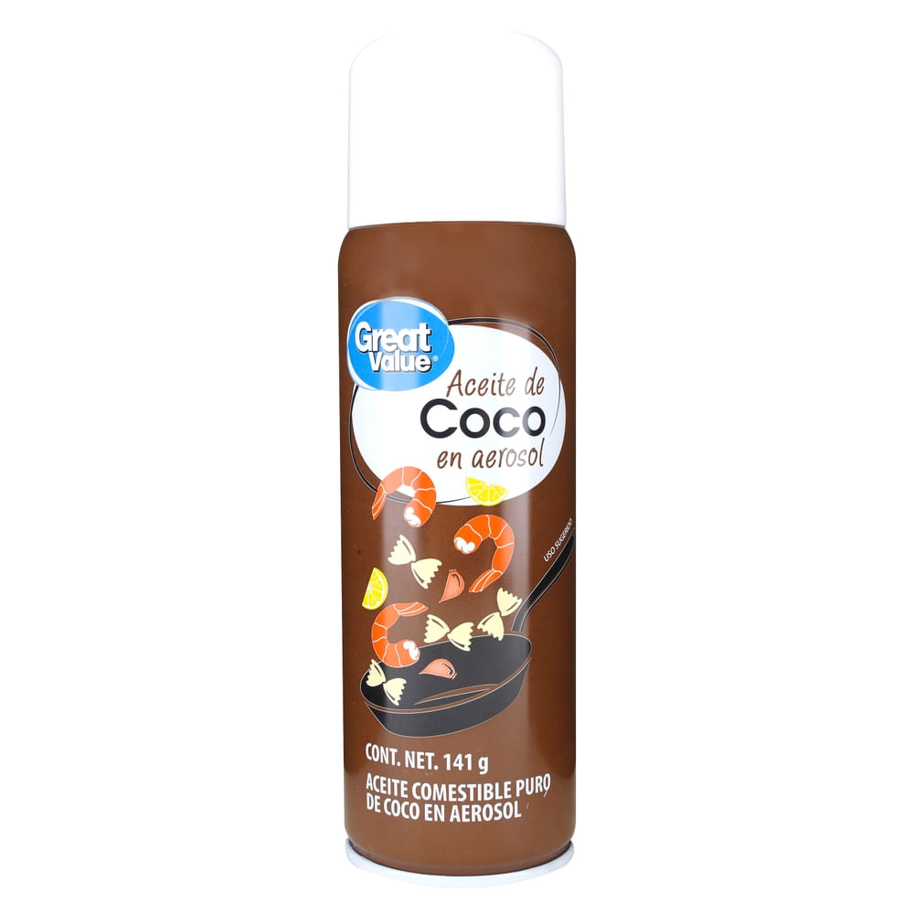 Aceite De Coco Great Value En Aerosol - 141 g - Masxmenos | Costa Rica