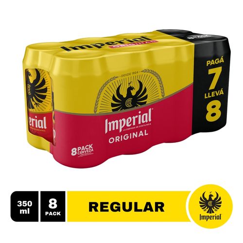 Cerveza Imperial Lata 7+1 Pack - 350ml