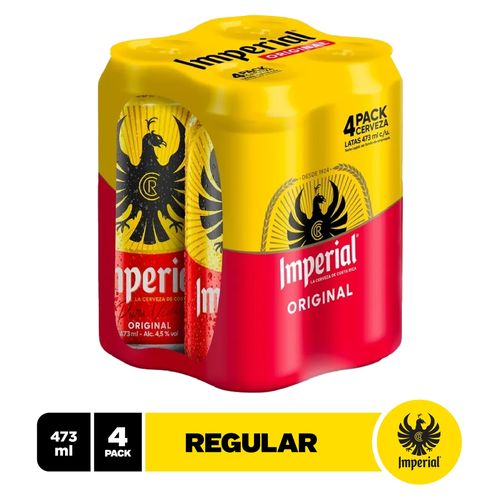 Cerveza Imperial Original Lata 4Pack - 473 ml c/u