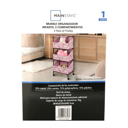 Mueble Organizador Infantil 3 Compartim