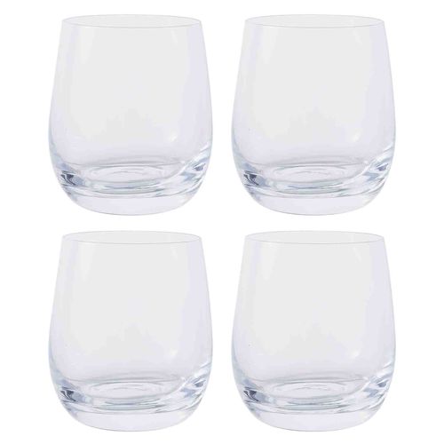 Ms Set De 4 Vasos Bajos Vidrio 350ml