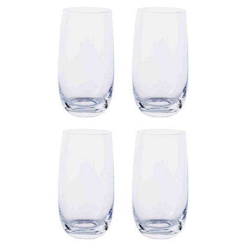 Ms Set De 4 Vasos Altos Vidrio 490ml