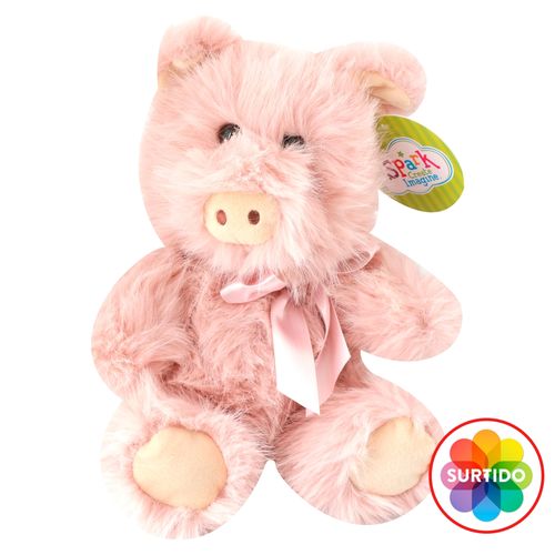 Furry Animal With Bow Plush 10