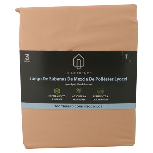 Ht Set De Sabanas Twin 300 Hilos Peach