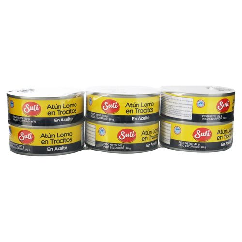 Atún Suli Trocitos En Aceite 6 PACK - 840 g