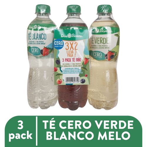 Pack Te Cero Verd Blanc Melo 1500 Ml 3x2