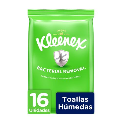 Toallas Húmedas Kleenex Bacterial Removal - 16 Unidades