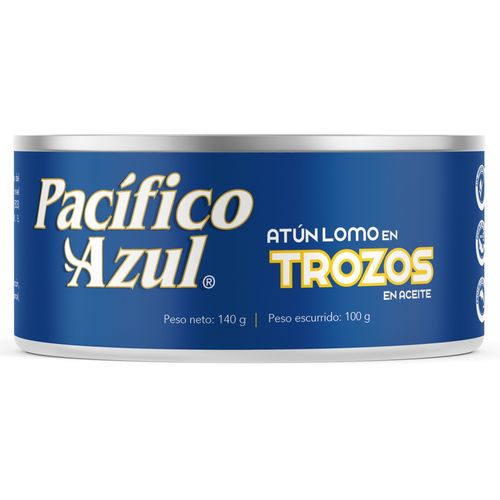 Atún lomo en trocitos Pacífico Azul en aceite - 140 g