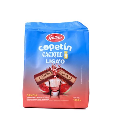 Chocolate Copetín Cacique Con Licor Ligado Sandia - 138 g