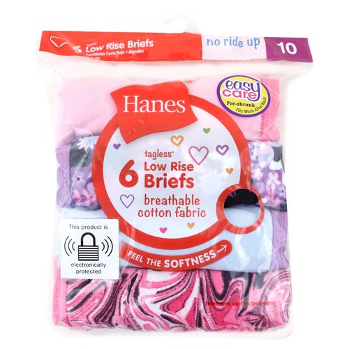 P6 Panty Corte Bajo Hanes Nina T 4