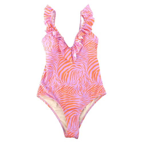 Traje De Banoentero Cebra Pink Nobo Xs