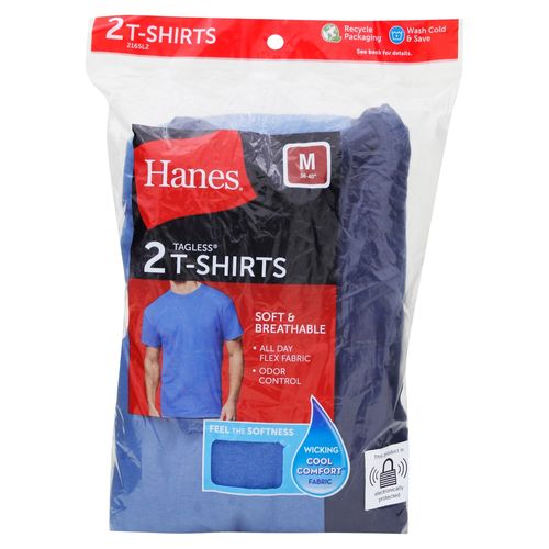 Camisas Hanes Cab Cuello Redond Azules M