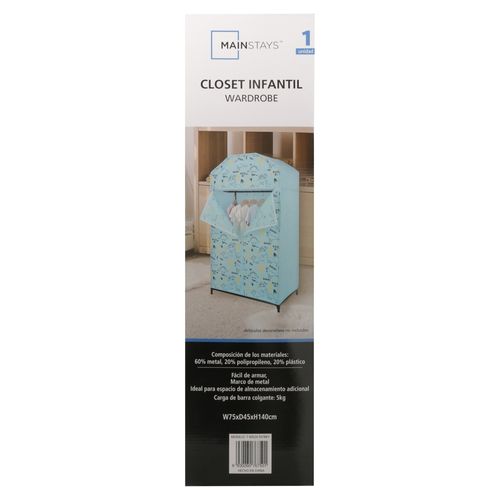 Closet Mainstays Infantil W75Xd45Xh140Cm