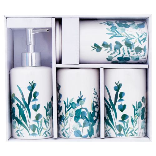 Accesorios para baño Home Trends floral - 4 Pzas