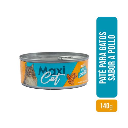 Paté para gato Maxi Cat pollo lata - 140 g