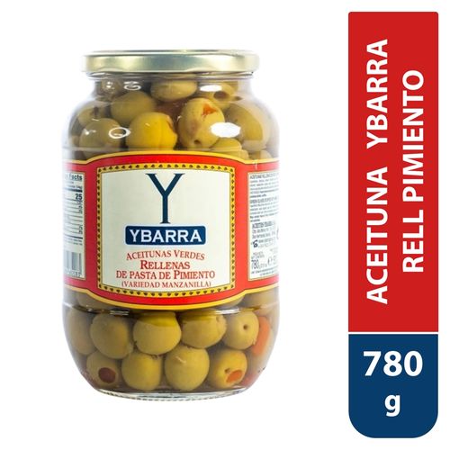 Aceitunas verdes Ybarra rellenas de pasta de pimiento- 780 g