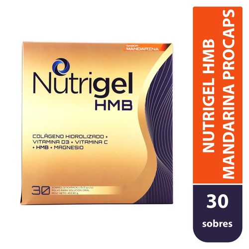 Nutrigel Hmb Mandarina Procaps X 30U, Precio indicado por unidad