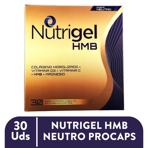 Nutrigel Hmb Neutro Procaps X 30 U, Precio indicado por unidad