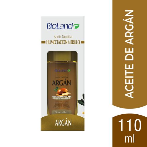 Aceite Nutritivo Bioland Argán, Humectación y Brillo - 110ml