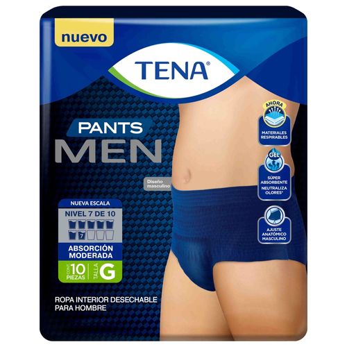 Pants Masculino Tena Talla G 10 unidades
