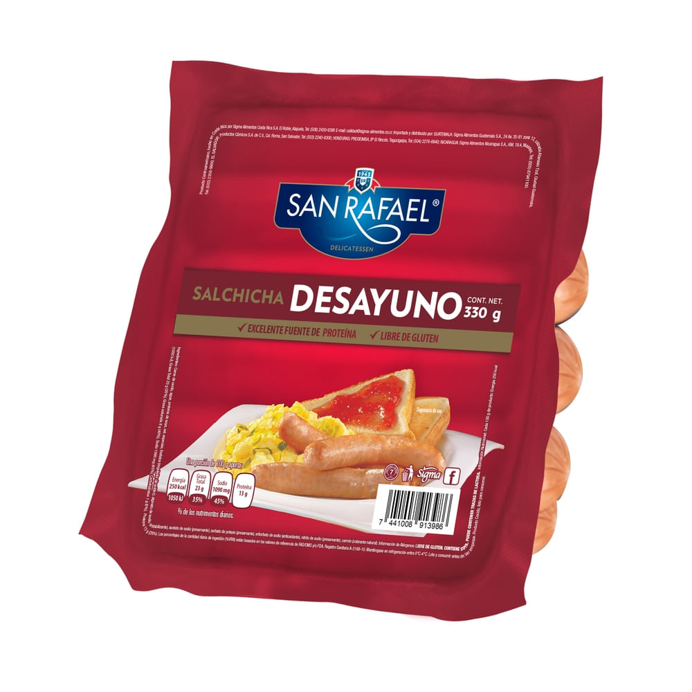 Comprar Salchicha San Rafael desayuno -330 g | Walmart Costa Rica ...