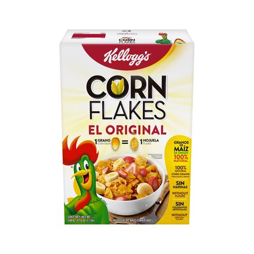Cereal Kellogg's® Corn Flakes Sabor Original - Hojuelas de Granos de Maíz de Origen Natural -  500 g