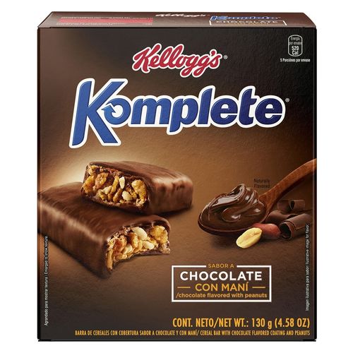 Barras Kellog's komplete chocolate - 130 g