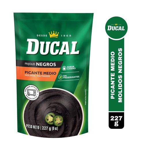 Frijol Ducal molido negro picante medio - 227 g