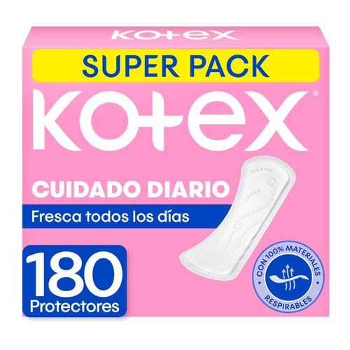 Protectores diarios Kotex regular super pack - 180 Pzas