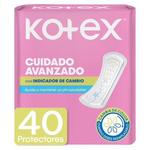Protectores Cuidado Avanzado Kotex Indicador de Cambio -40 Uds