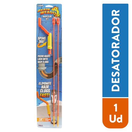 Kit Desatorador Drain Weasel  Para Lavatorio o Ducha - 1 Ud