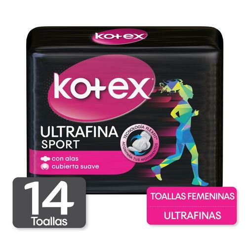 Toallas Femeninas Kotex Sport Ultradelgadas -14 uds