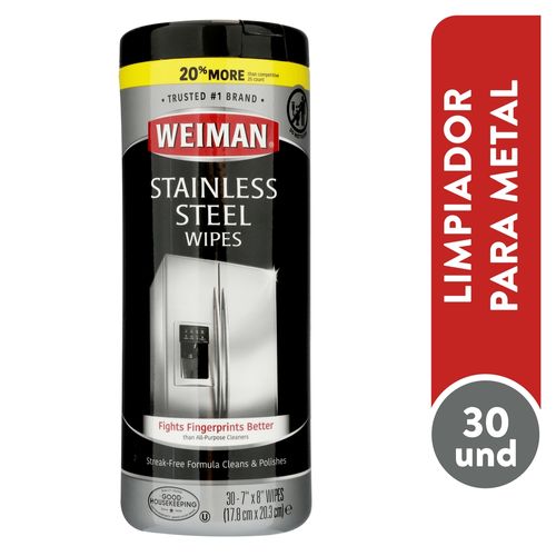 Toallas Limpiadoras Para Metal Weiman - 30Uds