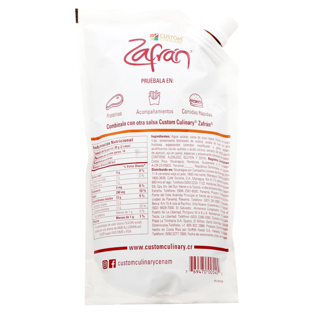 Salsa Zafran Teriyaki 420 G - Masxmenos | Costa Rica