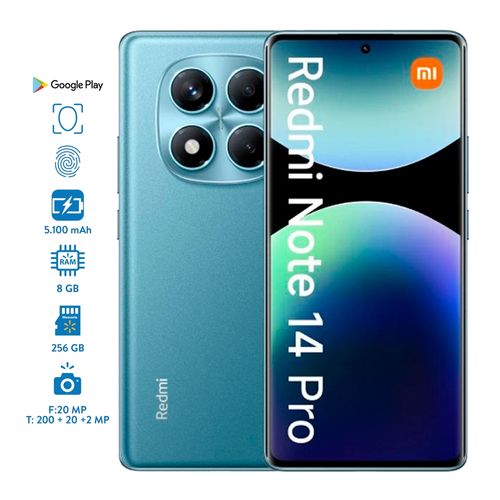 Celular Xiaomi Redmi Note 14 Pro 8Gb de Ram y 256Gb de almacenamiento