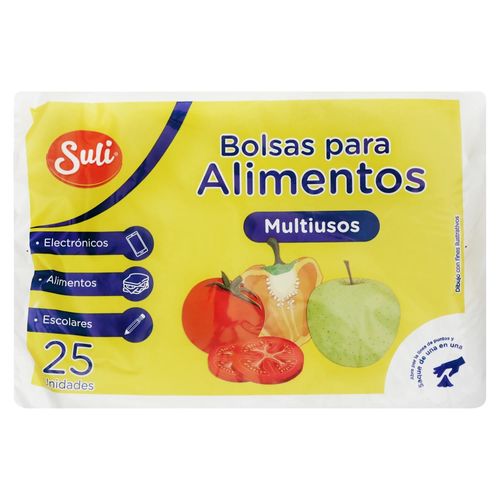 Bolsa Para Alimentos Suli Multiusos - 25 Unidades