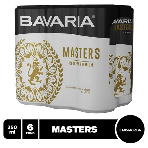 6 Pack Cerveza Premium Bavaria Masters Edition lata 355ml