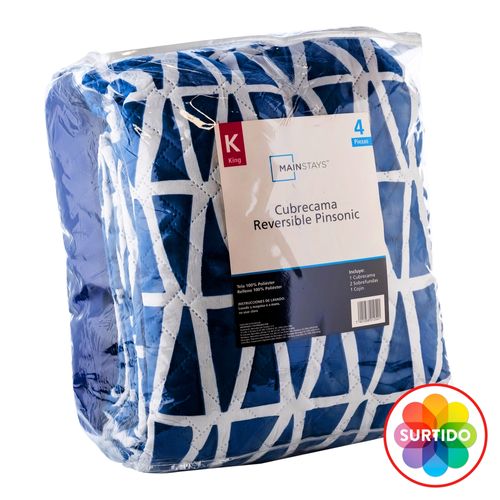 Cubrecama Mainstays reversible king - 4 pzas