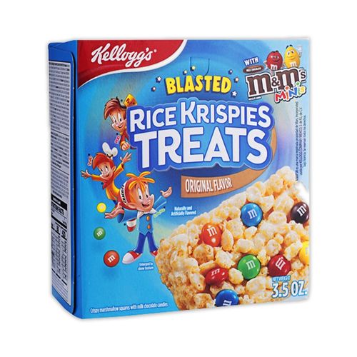 Barras Kellogg's rice krispies & minis m&m's sabor original caja - 100 g