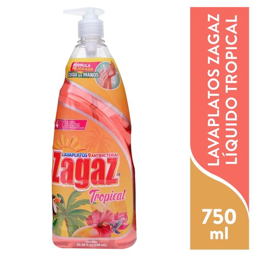 Lavaplatos Zagaz Liquido Tropical 750ml
