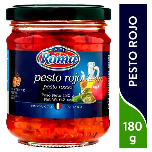 Salsa Roma pesto rojo contiene olivas - 180 g