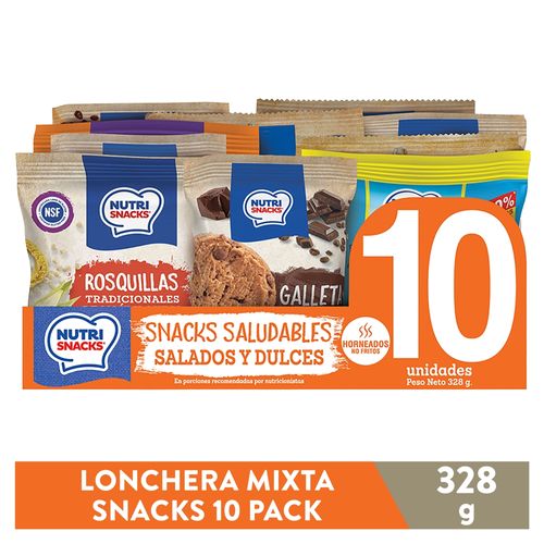 Snacks Nutrisnacks Saludable Dulces Y Salados, Surtido 10 Uds - 328g